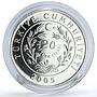 Turkiye 20 lira Mostar Bridge Rebuilding Architecture proof silver coin 2005