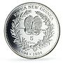 Papua New Guinea 5 kina Coinage 100 Years Paradise Bird proof silver coin 1994