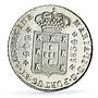 Portugal 400 reis Queen Maria II Coinage Cruzado KM-403.2 silver coin 1834