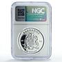 Barbados 5 dollars UNICEF Save the Children Child Year PF69 NGC silver coin 2001