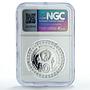 Bulgaria 10 leva Winter Olympic Games Downhill Skier PF68 NGC silver coin 1984