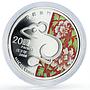 Macau 20 patacas Rat Mouse Year A Ma Temple Church Architecture silver coin 2008