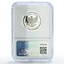 Indonesia 200 rupiah Independence Paradise Great Bird PF65 NGC silver coin 1970