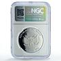 Niger 1000 francs Painter Alphonse Mucha The Flirt Art PF70 NGC silver coin 2012