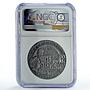 Niue 1 dollar Amber Routes Roads Kaliningrad Castle MS70 NGC silver coin 2008