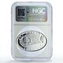 Niue 1 dollar Railways Railroads Trains Orient Express PF69 NGC silver coin 2013