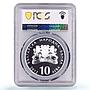 Bulgaria 10 leva Phenomenons Chudnite Mostove Bridge PR68 PCGS silver coin 2012