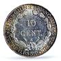 France French Indochina 10 cents Seated Liberty KM-9 MS62 PCGS silver coin 1899