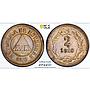 Honduras 2 centavos Republic Coinage With Dot KM-71 PCGS bronze coin 1920