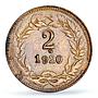 Honduras 2 centavos Republic Coinage With Dot KM-71 PCGS bronze coin 1920