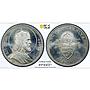 Hungary 5 pengo King Saint Stephan Istvan I Restrike MS64 PCGS silver coin 1938
