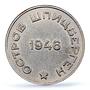Spitzbergen 20 kopecks Arctic Coal Arktikugol KM-Tn3 AU55 PCGS CuNi coin 1946