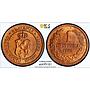 Bulgaria 1 stotinka King Ferdinand I Coinage KM-22.2 MS64 PCGS bronze coin 1912