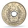 France French Indochina 5 cents Republic Coinage KM-18 UNC PCGS CuNi coin 1930
