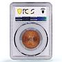 France French Indochina 1 cent Republic Coinage KM-12 MS64 PCGS bronze coin 1922