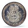 Cambodia King Sisowath Coronation Palace AU Details PCGS silver medal coin 1905