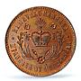 Madagaskar 10 centimes Ranavalona III ESSAI TRIAL SP63 PCGS bronze coin 1883