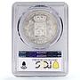 Belgium 5 francs King Leopold II Coinage KM-24 UNC PCGS silver coin 1872