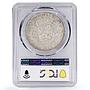 Belgium 5 francs Leopold II Coinage Position A KM-24 MS62 PCGS silver coin 1873