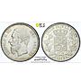 Belgium 5 francs Leopold II Coinage Position A KM-24 MS62 PCGS silver coin 1873