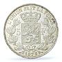 Belgium 5 francs Leopold II Coinage Position A KM-24 MS62 PCGS silver coin 1873