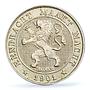 Belgium 50 centimes Leopold II Dutch Text Der Belgen MS62 PCGS silver coin 1901
