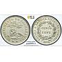 Bolivia 5 centavos Cochabamba Coinage Lion under Tree MS62 PCGS CuNi coin 1876