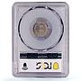 Dominican Republic 2 1/2 centavos Small Date Mark A KM-7 AU58 PCGS coin 1888