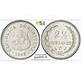 Dominican Republic 2 1/2 centavos Small Date Mark A KM-7 AU58 PCGS coin 1888