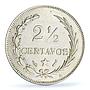 Dominican Republic 2 1/2 centavos Small Date Mark A KM-7 AU58 PCGS coin 1888