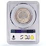 France French Indochina 50 cents Seated Marianne MS65 PCGS silver coin 1936