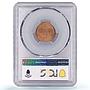 Greece Crete 2 lepta Prince George Coinage KM-2 MS65 PCGS bronze coin 1900