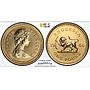 Great Britain Rhodesia 1 pound Queen Elizabeth KM-6 PR65 PCGS gold coin 1966