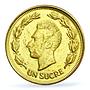 Ecuador 1 sucre Republic Coinage PATTERN TRIAL KM-Pn15 SP63 PCGS brass coin 1975