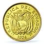 Ecuador 20 centavos Republic Coinage PATTERN TRIAL KM-Pn13 SP64 PCGS coin 1974