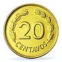 Ecuador 20 centavos Republic Coinage PATTERN TRIAL KM-Pn13 SP64 PCGS coin 1974