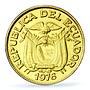 Ecuador 10 centavos Repubic Coinage PATTERN TRIAL KM-Pn16 SP64 PCGS coin 1976