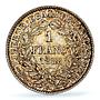 France 1 franc 3d Republic Coinage Ceres Head KM-822 MS62 PCGS silver coin 1888
