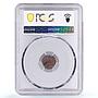 Maldives 1 larin Sultan Muhammad VI Coinage KM-38 MS64 PCGS copper coin 1901