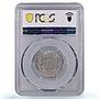 Netherlands W. Friesland 6 stuiver Ship Clipper KM-76 MS63 PCGS silver coin 1678