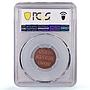 Netherlands Utrecht 1 duit Two Lions Arms KM-91 MS64 PCGS copper coin 1740