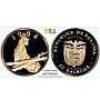 Panama 20 balboas Conservation Wildlife Puma Cat Fauna PR69 PCGS gold coin 1984