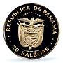 Panama 20 balboas Conservation Wildlife Puma Cat Fauna PR69 PCGS gold coin 1984
