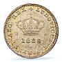 Portugal 50 reis King Luiz Luis I Coinage KM-506.1 MS62 PCGS silver coin 1889