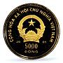 Vietnam 5000 dong Lunar Calendar Year of the Snake PR67 PCGS gold coin 2001