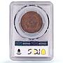 Argentina 2 centavos Republic Coinage Libertad KM-33 MS63 PCGS bronze coin 1893