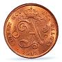 Belgium 2 cents Albert I Coinage Lion Arms French Legend MS64 PCGS Cu coin 1912