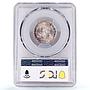 San Marino 5 lire Republic Coinage Liberty Head KM-9 MS64 PCGS silver coin 1937