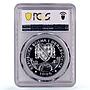 Bosnia Herzegovina 750 dinara Preserve Hoopoe Birds PR70 PCGS silver coin 1996