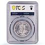 Portugal 10 escudos Ourique Battle Horseman KM-579 MS64 PCGS silver coin 1928